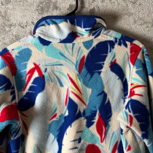 Patagonia Synchilla Snap T Feather Dance Red Blue White Fleece Pullover XS - Picture 6 of 7